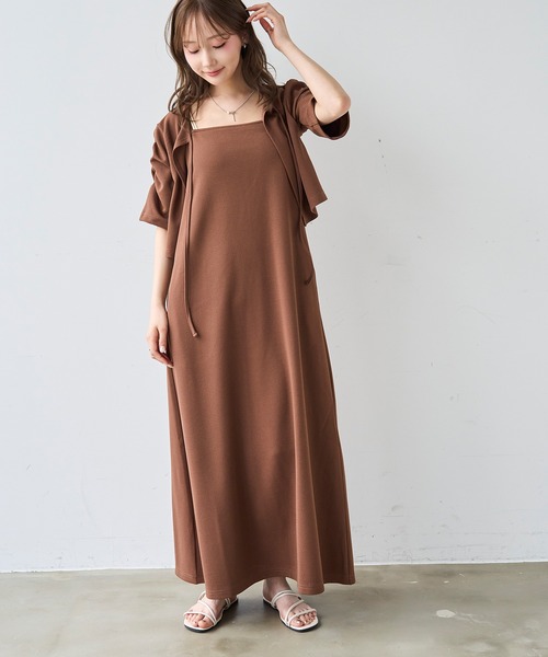 mil(ミル)の「マルチway カーデセット キャミワンピース / セットアップ キャミワンピース【587219】(ワンピース・レディース・ブラウン/ブラック/サンドベージュ・S/XS)」の15枚目の写真