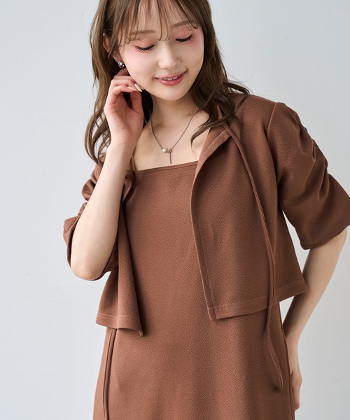mil(ミル)の「マルチway カーデセット キャミワンピース / セットアップ キャミワンピース【587219】(ワンピース・レディース・ブラウン/ブラック/サンドベージュ・S/XS)」の16枚目の写真