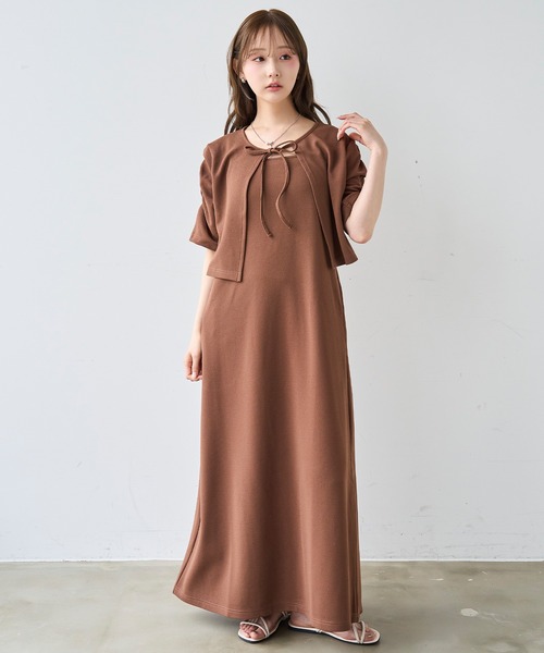 mil(ミル)の「マルチway カーデセット キャミワンピース / セットアップ キャミワンピース【587219】(ワンピース・レディース・ブラウン/ブラック/サンドベージュ・S/XS)」の18枚目の写真