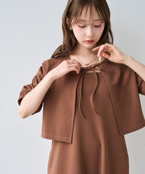 mil(ミル)の「マルチway カーデセット キャミワンピース / セットアップ キャミワンピース【587219】(ワンピース・レディース・ブラウン/ブラック/サンドベージュ・S/XS)」の17枚目の写真