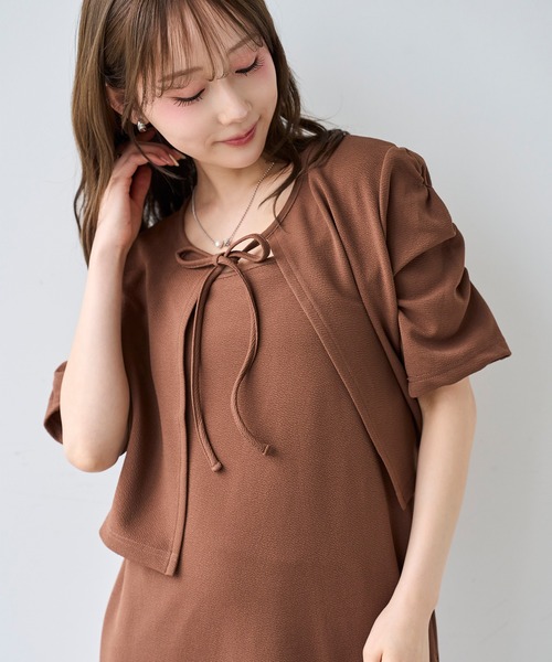 mil(ミル)の「マルチway カーデセット キャミワンピース / セットアップ キャミワンピース【587219】(ワンピース・レディース・ブラウン/ブラック/サンドベージュ・S/XS)」の20枚目の写真