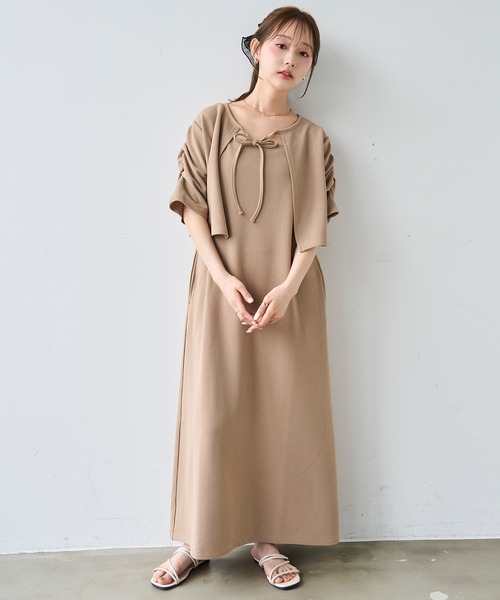 mil(ミル)の「マルチway カーデセット キャミワンピース / セットアップ キャミワンピース【587219】(ワンピース・レディース・ブラウン/ブラック/サンドベージュ・S/XS)」の7枚目の写真
