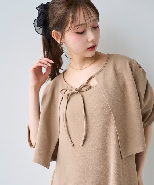 mil(ミル)の「マルチway カーデセット キャミワンピース / セットアップ キャミワンピース【587219】(ワンピース・レディース・ブラウン/ブラック/サンドベージュ・S/XS)」の4枚目の写真