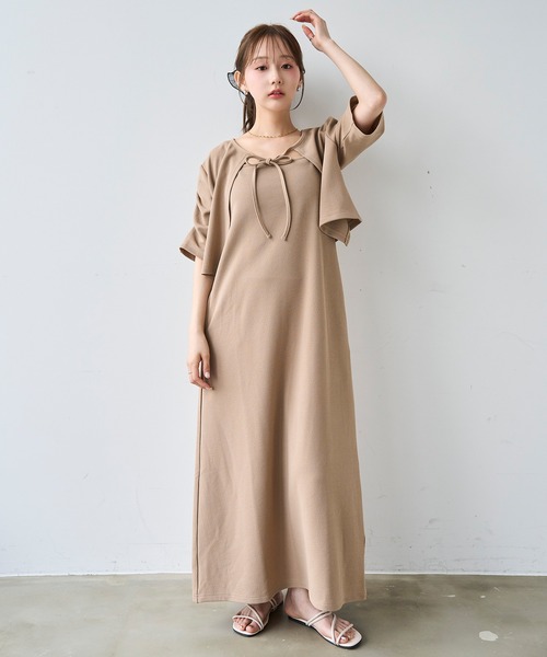 mil(ミル)の「マルチway カーデセット キャミワンピース / セットアップ キャミワンピース【587219】(ワンピース・レディース・ブラウン/ブラック/サンドベージュ・S/XS)」の5枚目の写真