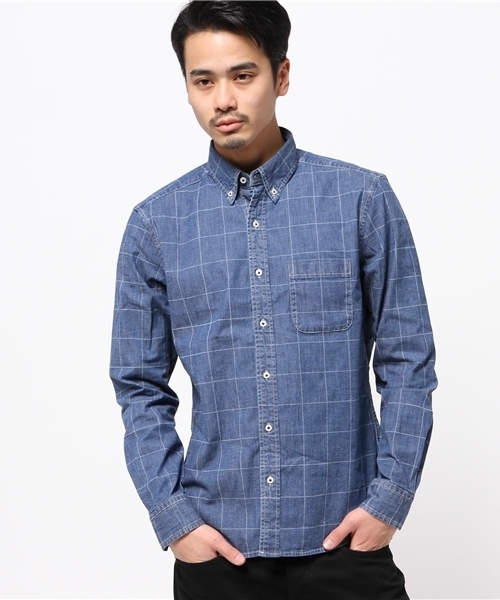 MEN'S BIGI（メンズビギ）の「ストレッチデニムシャツ  （シャツ/ブラウス・メンズ・インディゴブルー/ブルー系その他・MEDIUM/SMALL/LARGE）」の2枚目の写真