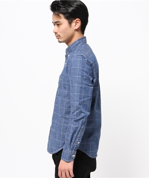 MEN'S BIGI（メンズビギ）の「ストレッチデニムシャツ  （シャツ/ブラウス・メンズ・インディゴブルー/ブルー系その他・MEDIUM/SMALL/LARGE）」の8枚目の写真