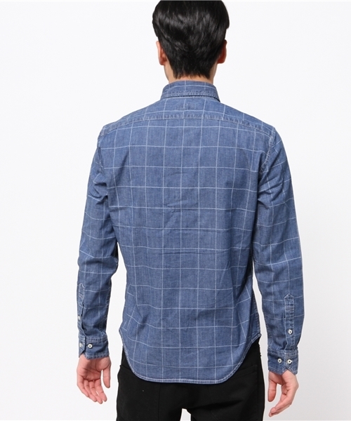 MEN'S BIGI（メンズビギ）の「ストレッチデニムシャツ  （シャツ/ブラウス・メンズ・インディゴブルー/ブルー系その他・MEDIUM/SMALL/LARGE）」の9枚目の写真