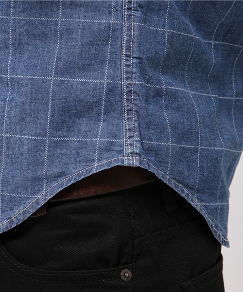 MEN'S BIGI（メンズビギ）の「ストレッチデニムシャツ  （シャツ/ブラウス・メンズ・インディゴブルー/ブルー系その他・MEDIUM/SMALL/LARGE）」の4枚目の写真