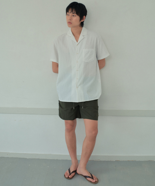 WEDNESDAY OASIS(ウェンズデーオアシス)の「ヨルオープンカラーシャツ_IVORY(WB6SH04)(シャツ/ブラウス・メンズ・アイボリー・MEDIUM/LARGE)」の4枚目の写真