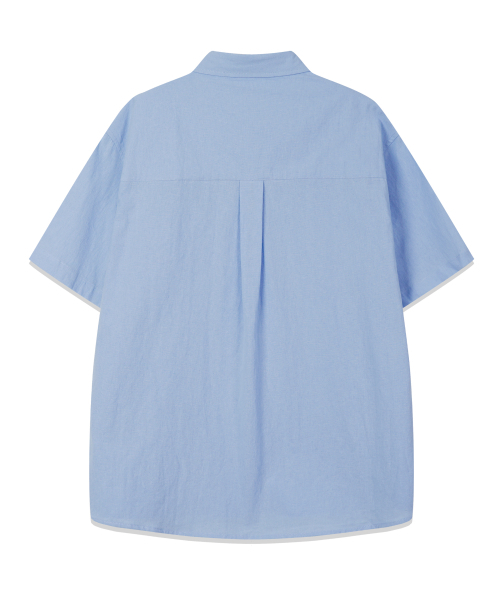 GRAYBLVD（グレイブラバット）の「リネンライク駒半袖シャツ (5COLOR)（シャツ/ブラウス・レディース・ブラック/スカイブルー/カーキ/ホワイト/ベージュ・MEDIUM/LARGE/X-LARGE）」の19枚目の写真