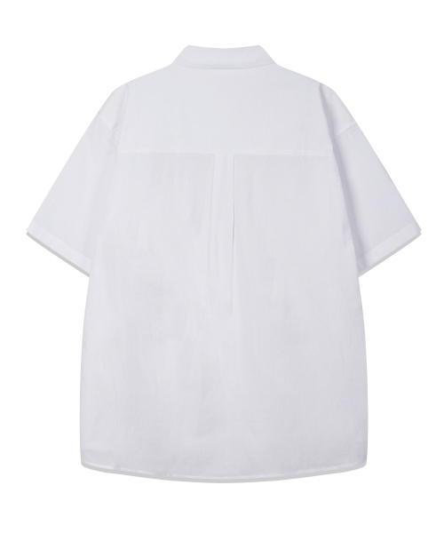 GRAYBLVD（グレイブラバット）の「リネンライク駒半袖シャツ (5COLOR)（シャツ/ブラウス・レディース・ブラック/スカイブルー/カーキ/ホワイト/ベージュ・MEDIUM/LARGE/X-LARGE）」の10枚目の写真