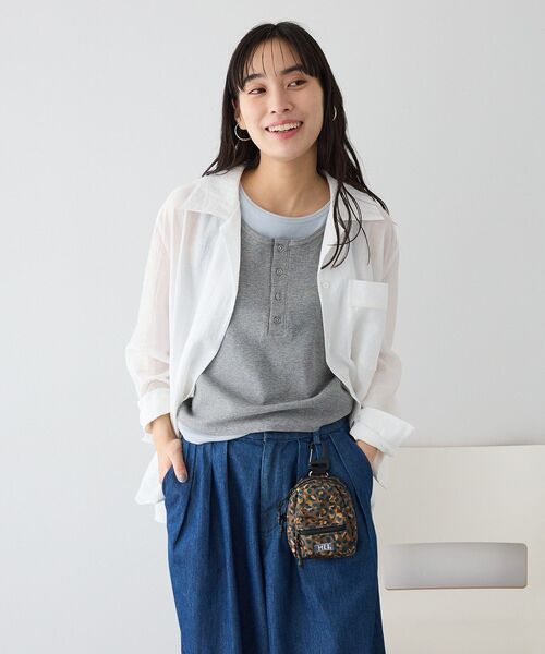CRAFT STANDARD BOUTIQUE（クラフトスタンダードブティック）の「2点セット/レイヤードタンクトップ（タンクトップ・レディース・ブラック/杢グレー/ブラウン・FREE）」の8枚目の写真