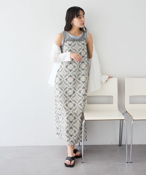 CRAFT STANDARD BOUTIQUE（クラフトスタンダードブティック）の「2点セット/レイヤードタンクトップ（タンクトップ・レディース・ブラック/杢グレー/ブラウン・FREE）」の10枚目の写真