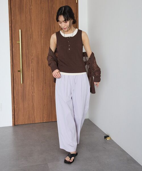 CRAFT STANDARD BOUTIQUE（クラフトスタンダードブティック）の「2点セット/レイヤードタンクトップ（タンクトップ・レディース・ブラック/杢グレー/ブラウン・FREE）」の13枚目の写真