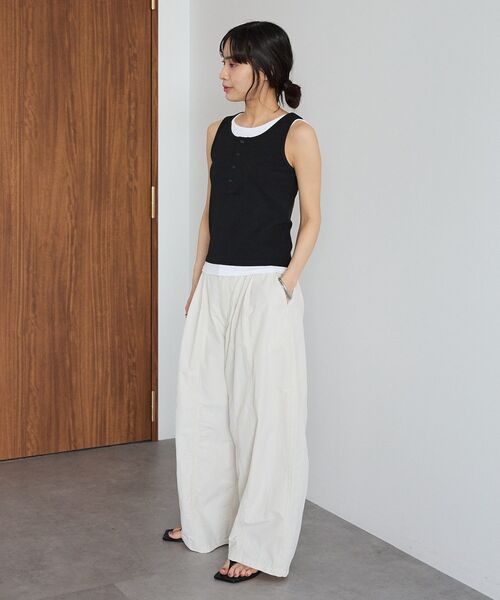 CRAFT STANDARD BOUTIQUE（クラフトスタンダードブティック）の「2点セット/レイヤードタンクトップ（タンクトップ・レディース・ブラック/杢グレー/ブラウン・FREE）」の20枚目の写真