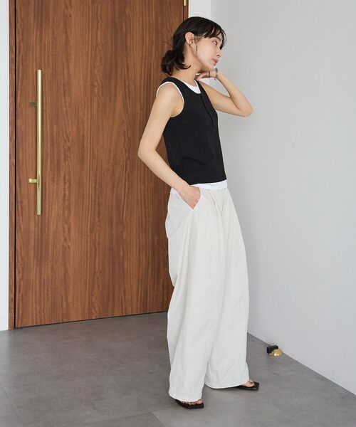 CRAFT STANDARD BOUTIQUE（クラフトスタンダードブティック）の「2点セット/レイヤードタンクトップ（タンクトップ・レディース・ブラック/杢グレー/ブラウン・FREE）」の21枚目の写真