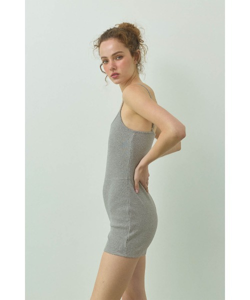 ALEXIA STAM(アリシアスタン)の「Rib Cami Romper /パッドinキャミロンパース(サロペット/オーバーオール・レディース・グレー/ブラック/オートミール・S/L/M)」の11枚目の写真
