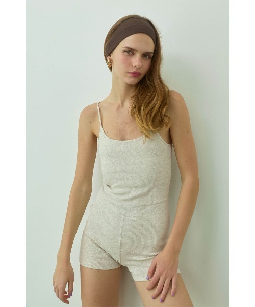 ALEXIA STAM(アリシアスタン)の「Rib Cami Romper /パッドinキャミロンパース(サロペット/オーバーオール・レディース・グレー/ブラック/オートミール・S/L/M)」の16枚目の写真