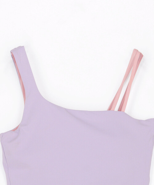 FREAK'S STORE(フリークスストア)の「Aya kawasaki for FREAK'S STORE/アヤカワサキ 【Beach & Festival】別注 カップ付きアシンメトリーキャミソール<水陸両用>(キャミソール・レディース・ブラウン/パープル・MEDIUM/SMALL)」の10枚目の写真