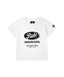 Womens Vintage Ride Washed Crop Tee White