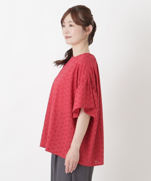 one'sterrace(ワンズテラス)の「総柄刺繍ブラウス(シャツ/ブラウス・レディース・グリーン系その他6/ホワイト系9/イエロー系8/レッド系9/ブラック系8・02)」の22枚目の写真