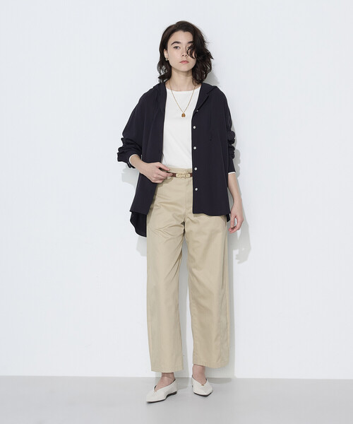 COMME CA Wardrobe(コムサワードローブ)の「〔 +サイズ 〕綿キュプラベアテレコ プルオーバー(Tシャツ/カットソー・レディース・ブラック/グレー・15号)」の16枚目の写真