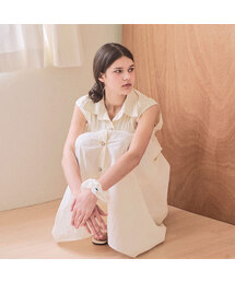 Pintuck string sleeveless dress_2 Colors