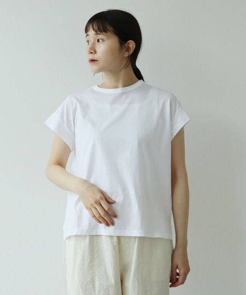 yuni(ユニ )の「ハイパワーポンチfrench sleeves pullover(Tシャツ/カットソー・レディース・ホワイト/ブラック・FREE)」の2枚目の写真