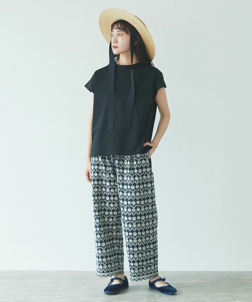 yuni(ユニ )の「ハイパワーポンチfrench sleeves pullover(Tシャツ/カットソー・レディース・ホワイト/ブラック・FREE)」の6枚目の写真