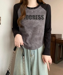 ロゴプリント ラグランTシャツ