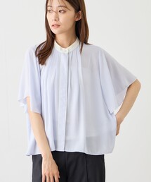 ラッフルスリーブ」に該当するブルー・ネイビー/青色系のファッション
