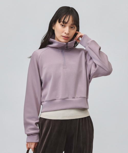 TIGORA（ティゴラ）の「ティゴラソフト TIGORA SOFT ハーフジップスウェット（スウェット・レディース・チャコールグレー/ライトベージュ/ライラック・XL/L/M/S）」の4枚目の写真