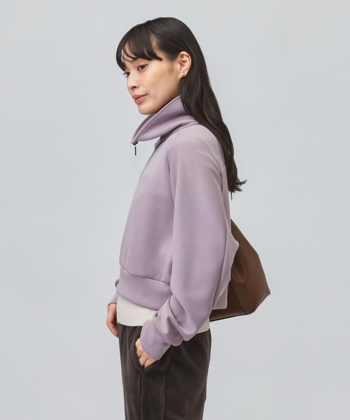 TIGORA（ティゴラ）の「ティゴラソフト TIGORA SOFT ハーフジップスウェット（スウェット・レディース・チャコールグレー/ライトベージュ/ライラック・XL/L/M/S）」の5枚目の写真