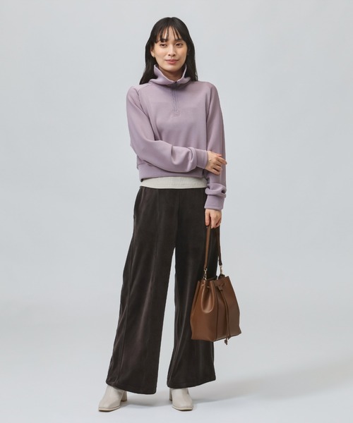 TIGORA（ティゴラ）の「ティゴラソフト TIGORA SOFT ハーフジップスウェット（スウェット・レディース・チャコールグレー/ライトベージュ/ライラック・XL/L/M/S）」の7枚目の写真