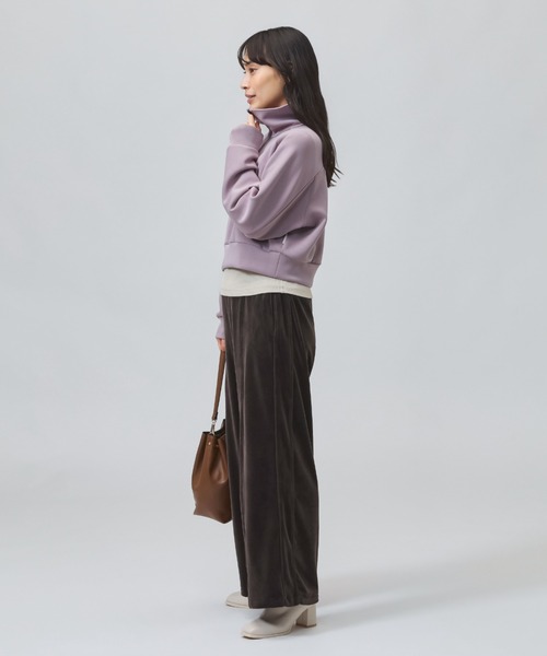 TIGORA（ティゴラ）の「ティゴラソフト TIGORA SOFT ハーフジップスウェット（スウェット・レディース・チャコールグレー/ライトベージュ/ライラック・XL/L/M/S）」の8枚目の写真
