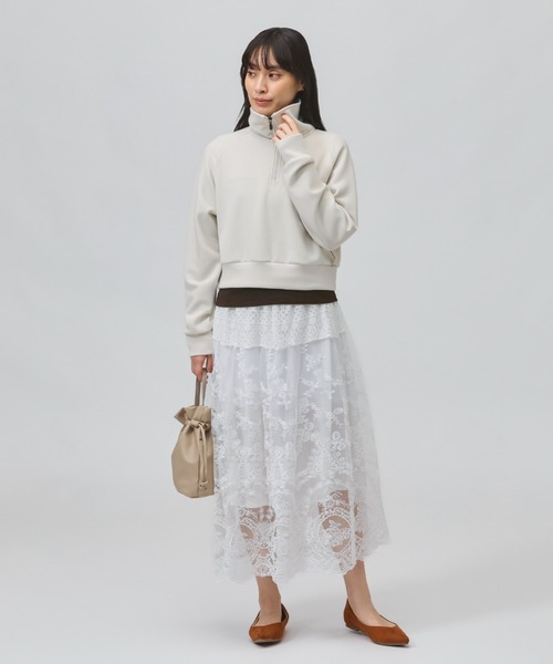 TIGORA（ティゴラ）の「ティゴラソフト TIGORA SOFT ハーフジップスウェット（スウェット・レディース・チャコールグレー/ライトベージュ/ライラック・XL/L/M/S）」の19枚目の写真