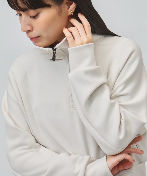 TIGORA（ティゴラ）の「ティゴラソフト TIGORA SOFT ハーフジップスウェット（スウェット・レディース・チャコールグレー/ライトベージュ/ライラック・XL/L/M/S）」の22枚目の写真