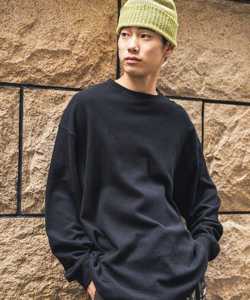 niko and...(ニコアンド)の「USAコットンワッフルクルーTシャツ(Tシャツ/カットソー・メンズ・ブルー/チャコール/ブラック/オフホワイト・MEDIUM/LARGE)」の11枚目の写真
