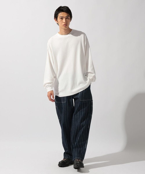 niko and...(ニコアンド)の「USAコットンワッフルクルーTシャツ(Tシャツ/カットソー・メンズ・ブルー/チャコール/ブラック/オフホワイト・MEDIUM/LARGE)」の20枚目の写真