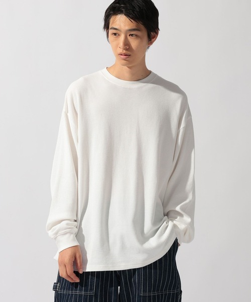 niko and...(ニコアンド)の「USAコットンワッフルクルーTシャツ(Tシャツ/カットソー・メンズ・ブルー/チャコール/ブラック/オフホワイト・MEDIUM/LARGE)」の22枚目の写真