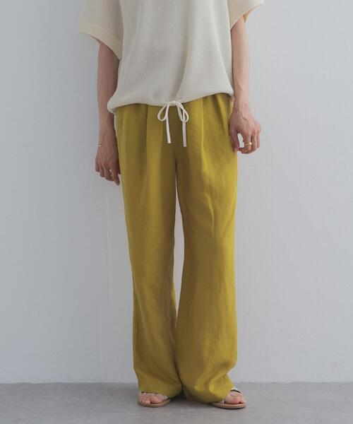 URBAN RESEARCH DOORS（アーバンリサーチドアーズ）の「リネン混イージーパンツ（その他パンツ・レディース・ベージュ系その他/イエロー系その他/ブルー/ブラック・FREE）」の4枚目の写真