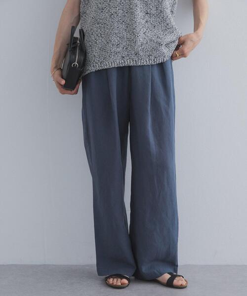 URBAN RESEARCH DOORS（アーバンリサーチドアーズ）の「リネン混イージーパンツ（その他パンツ・レディース・ベージュ系その他/イエロー系その他/ブルー/ブラック・FREE）」の9枚目の写真