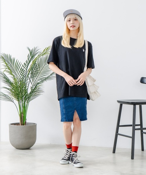 U.S. POLO ASSN.(ユーエスポロアッスン)の「【U.S. POLO ASSN./ユーエスポロアッスン】【綿100% ワンポイント刺繍が程よいアクセント】半袖Tシャツ ビッグシルエット 無地 定番 王道 カジュアル 上品 ユニセックス(Tシャツ/カットソー・メンズ・ブラック/ホワイト・LARGE)」の10枚目の写真