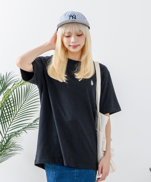 U.S. POLO ASSN.(ユーエスポロアッスン)の「【U.S. POLO ASSN./ユーエスポロアッスン】【綿100% ワンポイント刺繍が程よいアクセント】半袖Tシャツ ビッグシルエット 無地 定番 王道 カジュアル 上品 ユニセックス(Tシャツ/カットソー・メンズ・ブラック/ホワイト・LARGE)」の14枚目の写真