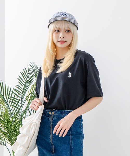 U.S. POLO ASSN.(ユーエスポロアッスン)の「【U.S. POLO ASSN./ユーエスポロアッスン】【綿100% ワンポイント刺繍が程よいアクセント】半袖Tシャツ ビッグシルエット 無地 定番 王道 カジュアル 上品 ユニセックス(Tシャツ/カットソー・メンズ・ブラック/ホワイト・LARGE)」の15枚目の写真