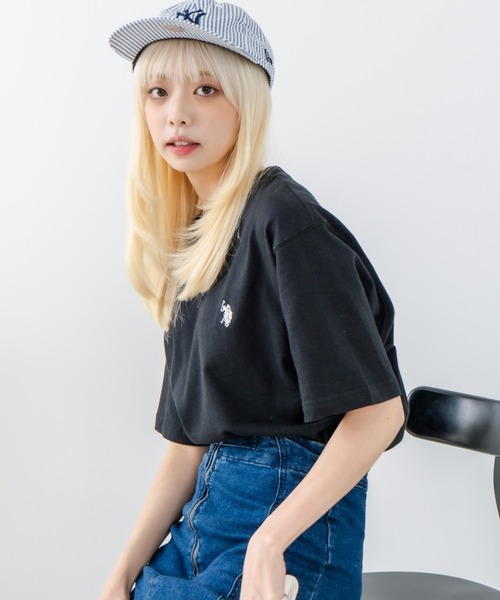 U.S. POLO ASSN.(ユーエスポロアッスン)の「【U.S. POLO ASSN./ユーエスポロアッスン】【綿100% ワンポイント刺繍が程よいアクセント】半袖Tシャツ ビッグシルエット 無地 定番 王道 カジュアル 上品 ユニセックス(Tシャツ/カットソー・メンズ・ブラック/ホワイト・LARGE)」の17枚目の写真