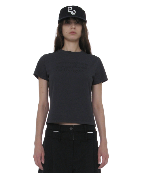 PARTIMENTO WOMEN(パルティメントウィメン)の「DBRプリンテッドショートスリーブTシャツ_ブルーグレー(Tシャツ/カットソー・レディース・その他・SMALL/MEDIUM)」の1枚目の写真