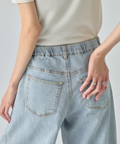 goocy（グーシー）の「【冷感・吸水速乾】ワイドストレートデニム（デニムパンツ・レディース・ブラック/ブルー・MEDIUM/SMALL）」の18枚目の写真