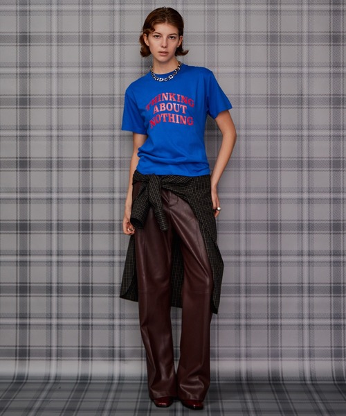 MAISON SPECIAL(メゾンスペシャル)の「Straight Vegan Leather Pants/ストレートヴィーガンレザーパンツ(その他パンツ・レディース・ボルドー/ブラック/カーキ・38/36/34)」の14枚目の写真