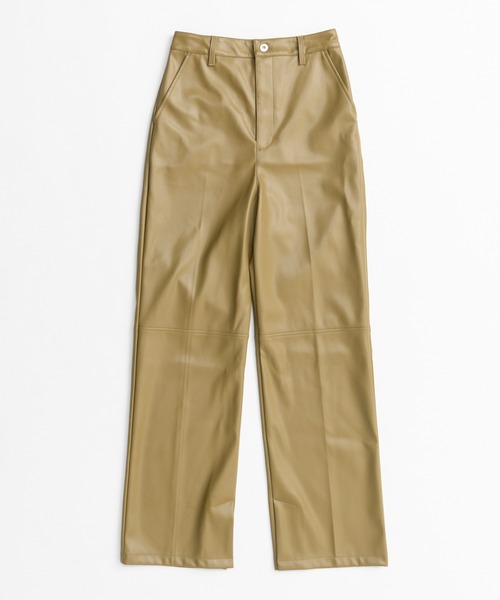 MAISON SPECIAL(メゾンスペシャル)の「Straight Vegan Leather Pants/ストレートヴィーガンレザーパンツ(その他パンツ・レディース・ボルドー/ブラック/カーキ・38/36/34)」の17枚目の写真